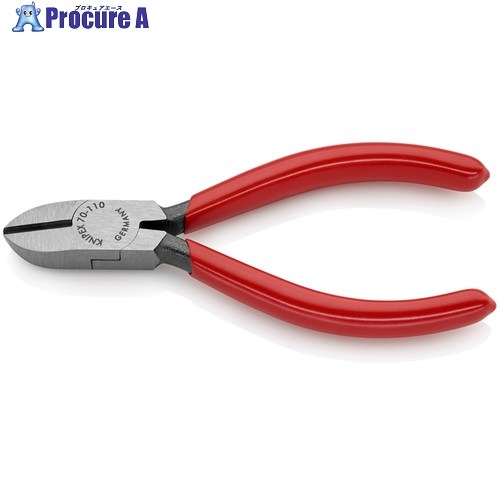 KNIPEX 電工ニッパー プラスチックハンドル 110mm 7001-110 1丁 ▼195-5227