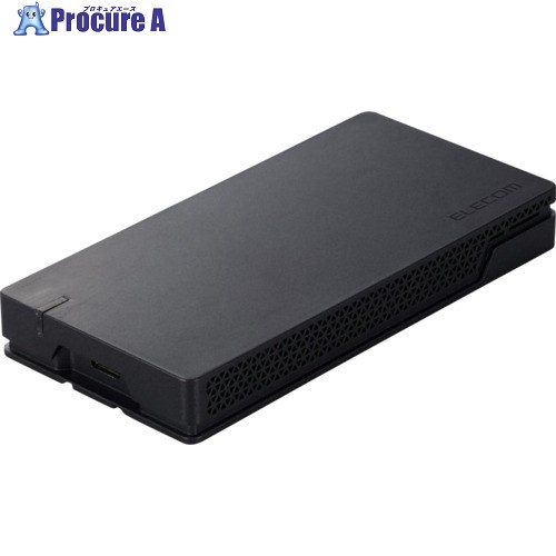ELECOM 外付けSSD ポータブル USB 40Gbps(USB4)対応 Type-C 2TB ブラック ESD-EHA2000GBK 1個 ■▼699-3745