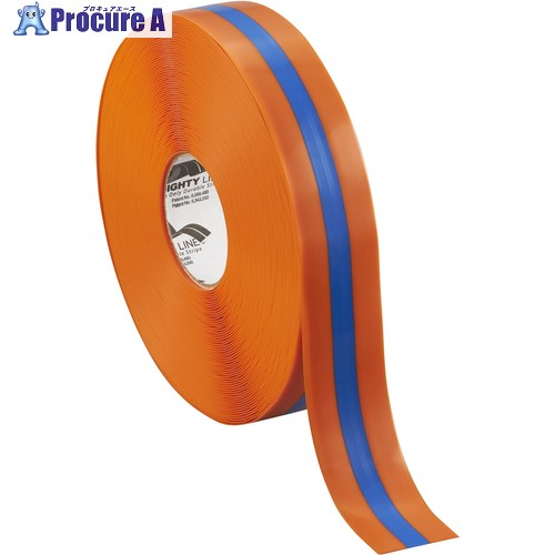 IWATA 屋内用ラインテープ ラインプロ (橙/青ライン)50×30M LP1530 1箱 ■▼368-0696