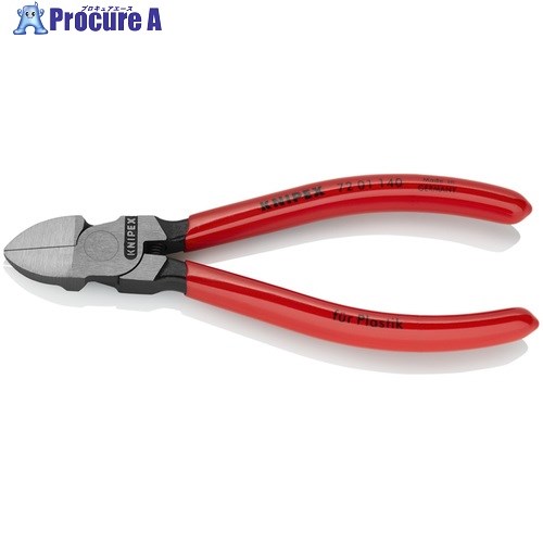 KNIPEX プラスチック用ニッパー プラスチックハンドル 140mm 7201-140 1丁 ▼446-8694