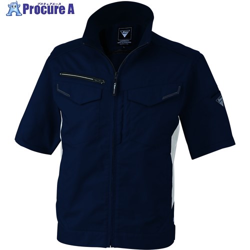 XEBEC 半袖ブルゾン1531-19-S ディープネイビー 1531-19-S 1着 ■▼696-8915 【送料都度見積】(4)