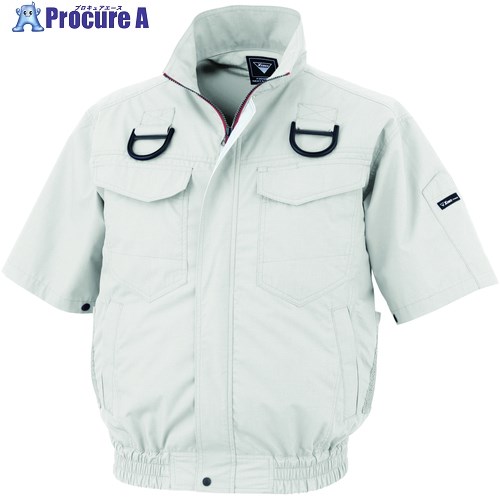 XEBEC 空調服半袖ブルゾン(ハーネス対応)XE98107-22-LL シルバーグレー XE98107-22-LL 1着 ■▼696-2420 【送料都度見積】