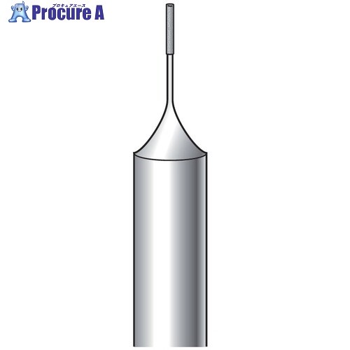 ナカニシ 電着CBNバー 円筒型 φ0.4×2×軸φ3 #600 12014 1本 ▼297-8202