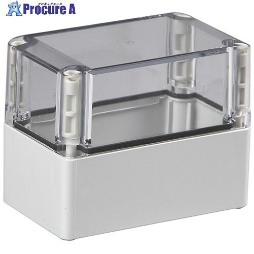 タカチ 防水・防塵ポリカボックス 透明/ホワイトグレー 75×125×100 SPCP081310T 1台 ■▼850-3330 【送料都度見積】
