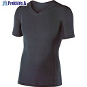 おたふく BT冷感 パワーストレッチ 半袖Vネックシャツ ブラック M JW-622-BK-M 1着 ▼102-7067