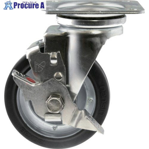 SPACIO プレートタイプ金属キャスター自在ストッパー付きSTー130S ST-130S 1個 ▼108-1536