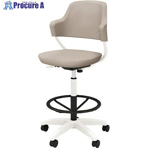 NAIKI ワークチェアー(ハイ) フープル HPE型/背・座:ベージュ/布張り HPE521F-W-PBG 1脚 ■▼693-1497 ※個人宅様送り不可