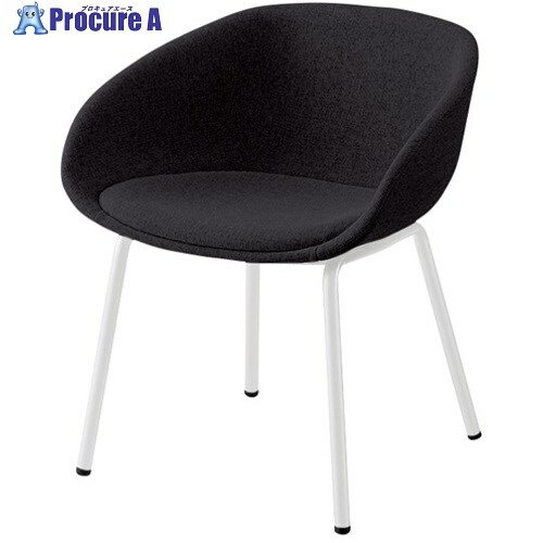 NAIKI ミーティングチェアー(4本脚 ラポ E440型/背座:ブラック E440FSH-BK 1脚 ■▼693-1514 ※個人宅様送..