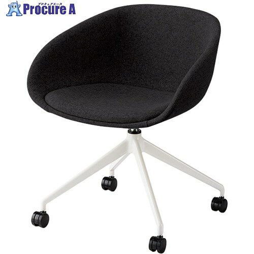 NAIKI ミーティングチェアー(キャスター付 ラポ E440型/背・座:ブラック E441FSHC-BK 1脚 ■▼693-2306 ※個人宅様送り不可