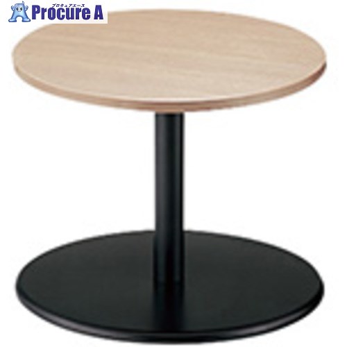 NAIKI ミーティングテーブル KLR型/天板:サンドオーク 脚:ブラック/Φ600×H500 KLRL60R-BSO 1台 ■▼596-3827 ※個人宅様送り不可