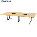 NAIKI ミーティングテーブル(舟底配線付 アドコード ADC型/天板:シルクウッド 脚部:ポリッシュ/W3200×D1200 ADC3212AKH-PBS ...