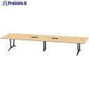 NAIKI ミーティングテーブル(舟底配線付 アドコード ADC型/天板:シルクウッド 脚部:ブラック/W4800×D1500 ADC4815AKH-BBS 1...