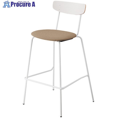 NAIKI ミーティングチェアー(ハイ) プルミノ E395型/合板:ホワイトオーク/座面:セサミ E396FSH-M13-SM 1脚 ■▼692-7828 ※個人宅様送り不可