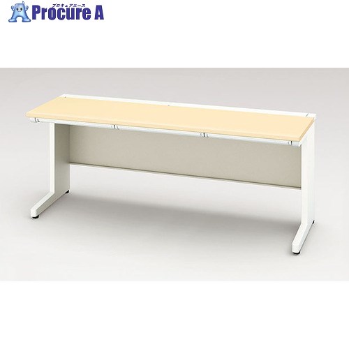 NAIKI 平デスク XEHH型/天板:シルクウッド 本体:クリアーホワイト/W1800×D600×H720 XEHH186F-WS 1台 ■▼125-3602 ※個人宅様送り不可