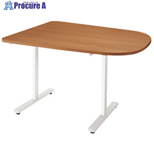 NAIKI ミーティングテーブル(配線無/半長円テーブル モプト MP型/天板:ミディアムウォールナット 脚:ク..