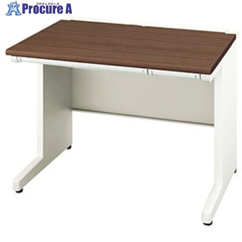 NAIKI 平デスク XEHH型/天板:ダークウォールナット 本体:クリアーホワイト/W1000×D800×H720 XEHH108F-WWN 1台 ■▼543-7220 ※個人宅様送り不可