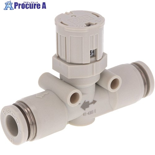 PISCO スピードコントローラダイヤル付タイプ ユニオンストレート(低流量タイプ) φ6用 JSGU6LW 1個 ▼26..