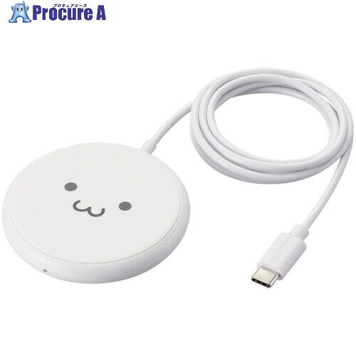 ELECOM Qi規格対応ワイヤレス充電器 5W 卓上 ケーブル一体 1m しろちゃん W-QA25WF 1個 ■▼654-6214 ELECOM Qi規格対応ワイヤレス充電器 5W 卓上 ケーブル一体 1m しろちゃん W-QA25WF 1個 ■▼654-6214