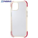 ELECOM iPhone 15用ハイブリッドケース AIR ホワイト×レッド PM-A23AHVAIRWH 1個 ■▼657-5263