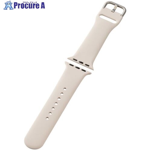ELECOM AppleWatch41/40/38mm用バンド シリコン スターライト AW-41BDSCWH 1本 ■▼666-2990