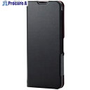 ELECOM BASIO active2/シンプルスマホ7用レザーケース 手帳型 薄型 磁石付き ブラック PM-S243PLFUBK 1個 ■▼684-926...