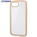 ELECOM タフスリムライトケース iPhone 16e用 フレームカラー 背面ガラス フロストシルキー カフェオレ PM-A25STSFCGSBE 1個 ■▼690-6392(2)