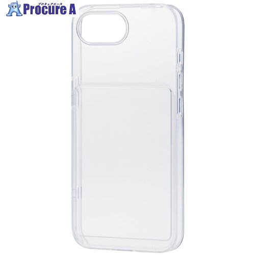 ELECOM ソフトケース iPhone 16e用 推し活 ポケット クリア PM-A25SUCTFCR 1個 ■▼691-4285