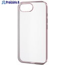 ELECOM ソフトケース iPhone 16e用 サイドメッキ ピンクゴールド PM-A25SUCTMPN 1個 ■▼691-4327