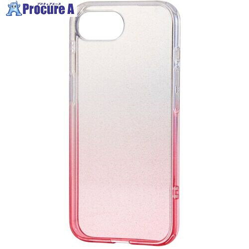 ELECOM ソフトケース iPhone 16e用 グラデーションカラー グリッター Meliano ピーチ PM-A25SUCWCGPND 1個 ■▼691-...