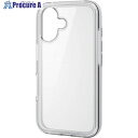 ELECOM iPhone 16用ハイブリッドケース エアバッグ 全周 MUBRAIN ホワイト×クリア PM-A24AHVAIR2WH 1個 ■▼697-89...