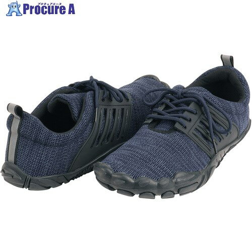 カジメイク 作業靴 6411 ベアフットシューズ ネイビー 28.0cm 6411-55-28.0 1足 ■▼697-4531 ※個人宅様送り不可