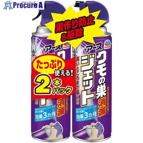 アース 【今季在庫限り】 クモの巣消滅ジェット 450mL 2本パック 258212 1パック ▼373-4902
