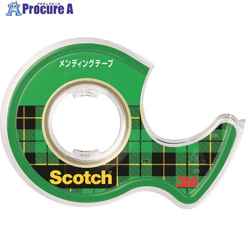 3M 事務用テープ メンディングテープ 12mm×11.4m ディスペンサー付 CM-12 1巻 ▼542-2256