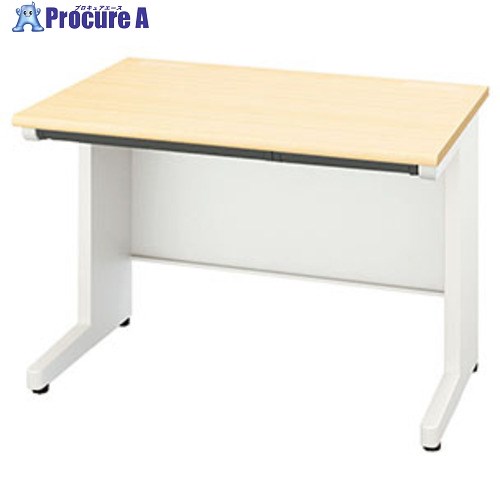 NAIKI 平デスク(浅型引出し付) XEDH型/本体:クリアーホワイト 天板:シルクウッド/W1100×D700×H720 XEDH117F-S-WS 1台 ■▼208-5294 ※個人宅様送り不可