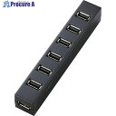 ELECOM マグネット付セルフ&バス対応7ポートUSB2.0ハブ(ブラック) U2H-Z7SBK 1個 ▼541-2129