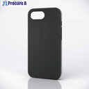 ELECOM ハイブリッドケース iPhone 16e用 シリコン カラータイプ ブラック PM-A25SHVSCCBK 1個 ■▼690-6399