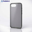 ELECOM ハイブリッドケース iPhone 16e用 スタンダード マットブラック PM-A25SHVCKBK 1個 ■▼690-6412