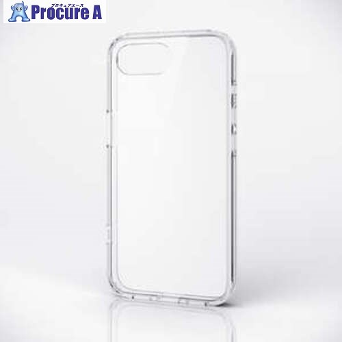 ELECOM ハイブリッドケース iPhone 16e用 ガラス クリア PM-A25SHVCG1CR 1個 ■▼690-6413