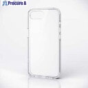 ELECOM ハイブリッドケース iPhone 16e用 ガラス クリア PM-A25SHVCG1CR 1個 ■▼690-6413