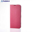 ELECOM レザーケース iPhone 16e用 手帳型 Flowers 薄型 磁石付 ディープピンク PM-A25SPLFUJPND 1個 ■▼690-64...