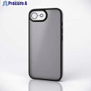 ELECOM ハイブリッドケース iPhone 16e用 極限Plus マットブラック PM-A25SHVCKKPBK 1個 ■▼690-6426