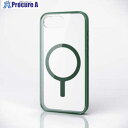 ELECOM ハイブリッドケース iPhone 16e用 フレームカラー MAGKEEP ディープグリーン PM-A25SMAG03GN 1個 ■▼690-64...