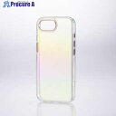 ELECOM ハイブリッドケース iPhone 16e用 &Me オーロラ ストラップシート付属 クリア PM-A25SHVCACR 1個 ■▼690-7916