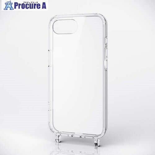 ELECOM ハイブリッドケース iPhone 16e用 ストラップホール付き クリア PM-A25SHVCKSHCR 1個 ■▼690-7926