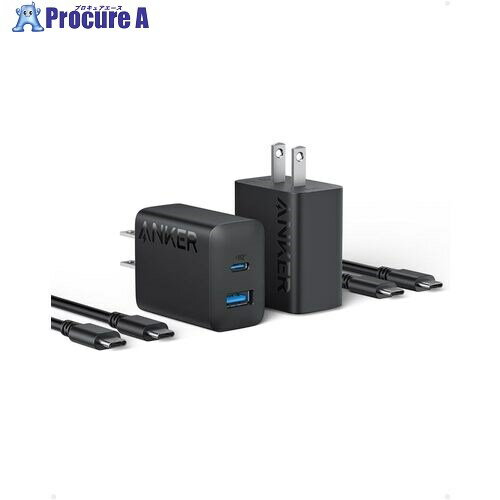 Anker USB充電器 Charger (20W, 2-port) with USB-C & USB-C ケーブル 2個セット ブラック B2348112 30台 ■▼663-8461 【送料都度見積】 Anker USB充電器 Charger (20W, 2-port) with USB-C & USB-C ケーブル 2個セット ブラック B2348112 30台 ■▼663-8461 【送料都度見積】
