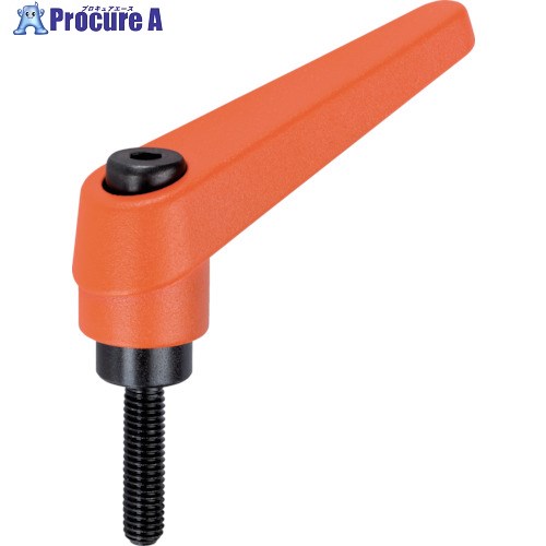 HALDER 位置調整付クランピングレバー オネジ付 オレンジ 24400.0261 1個 ■▼106-1813 【送料都度見積】
