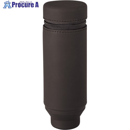 LIHIT スタンドペンケース 丸形タイプ ブラック A7692-24 1個 ▼115-0122