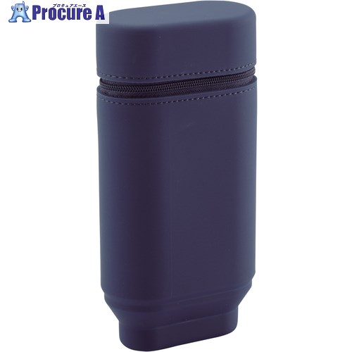 LIHIT スタンドペンケース オーバルタイプLサイズ ネイビー A7695-11 1個 ▼115-0143