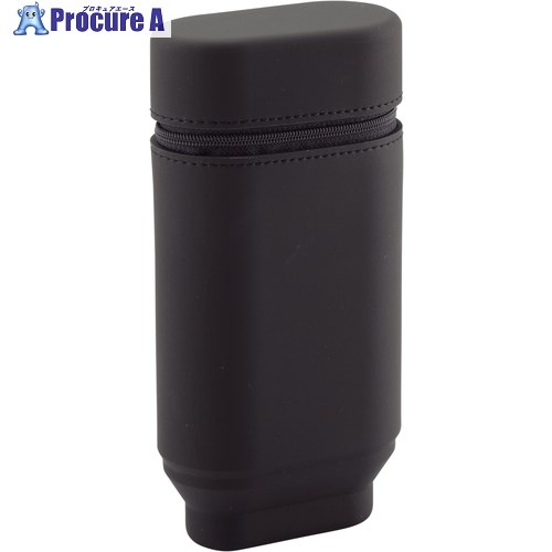 LIHIT スタンドペンケース オーバルタイプLサイズ ブラック A7695-24 1個 ▼115-0144