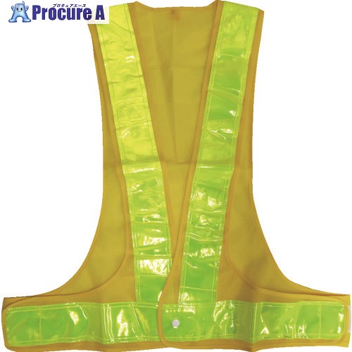 ミズケイ 安全ベスト/70mmタイプキングサイズ(黄/黄) 5917626 1着 ▼115-7174